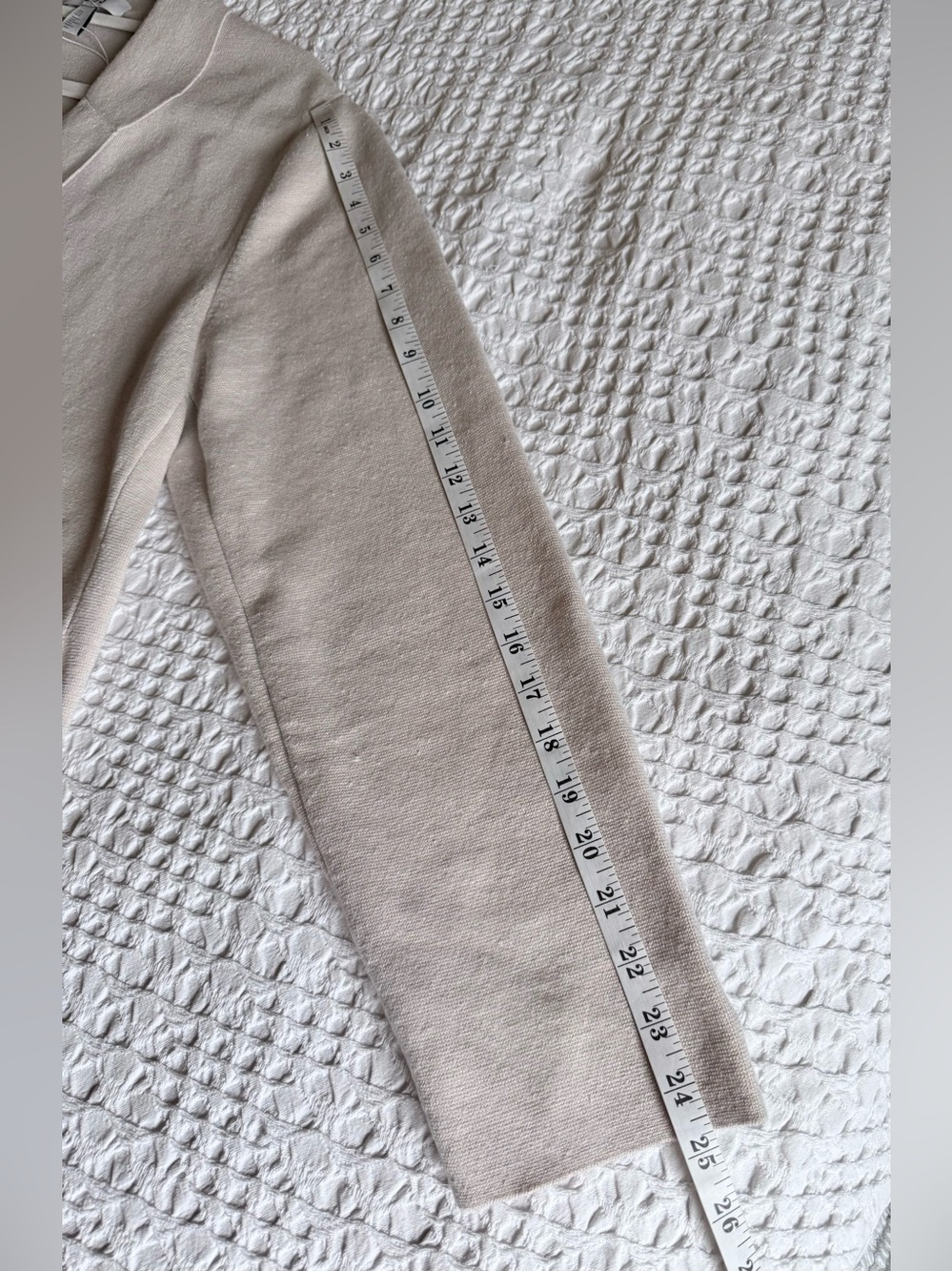 COS Milano Knit Linen Blend Blazer Jacket Light Beige Relaxed Men's Medium NWT - Picture 12 of 14